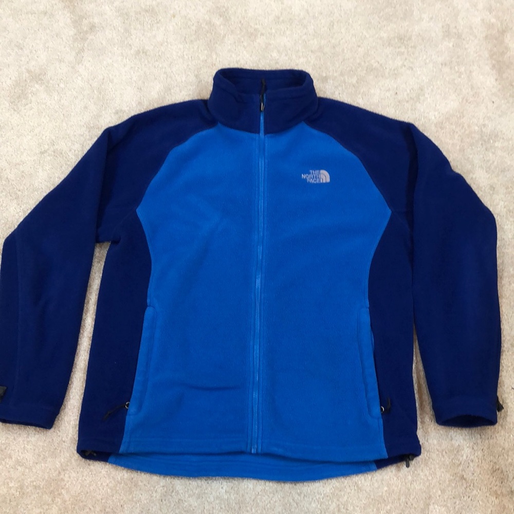Men’s Large The North Face blue fleece jacket